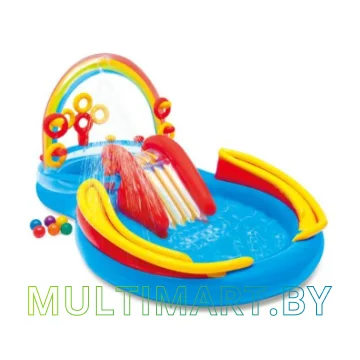 Надувной бассейн Intex Rainbow Ring Play Center 57453NP (297x193x135)